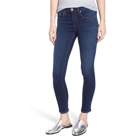RAG & BONE W1526K089BMO Ankle  Skinny Jeans in Bloo Moon Color Size 30 - Picture 1 of 16